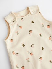 Beige Fruit Print 1 Tog  Baby 100% Cotton Sleep Bag - Image 9 of 11