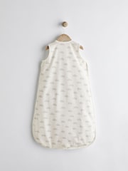 Grey Cloud Print Baby 0.5 Tog 100% Cotton Sleep Bag - Image 2 of 8