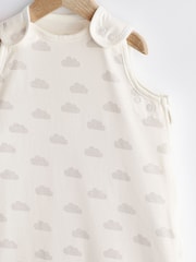 Grey Cloud Print Baby 0.5 Tog 100% Cotton Sleep Bag - Image 3 of 8