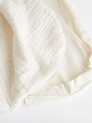 Cream Muslin 1 Tog Baby 100% Cotton Sleep Bag - Image 10 of 11
