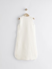 Cream Muslin 1 Tog Baby 100% Cotton Sleep Bag - Image 2 of 11
