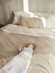 Cream Muslin 1 Tog Baby 100% Cotton Sleep Bag - Image 3 of 11