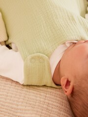 Green Muslin 1 Tog  Baby 100% Cotton Sleep Bag - Image 6 of 6