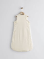 Beige Bear Face 2.5 Tog Baby 100% Cotton Sleep Bag - Image 2 of 8