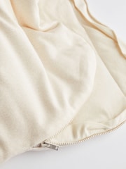 Beige Bear Face 2.5 Tog Baby 100% Cotton Sleep Bag - Image 7 of 8