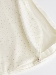 White New Here 1 Tog  Baby 100% Cotton Sleep Bag - Image 7 of 8
