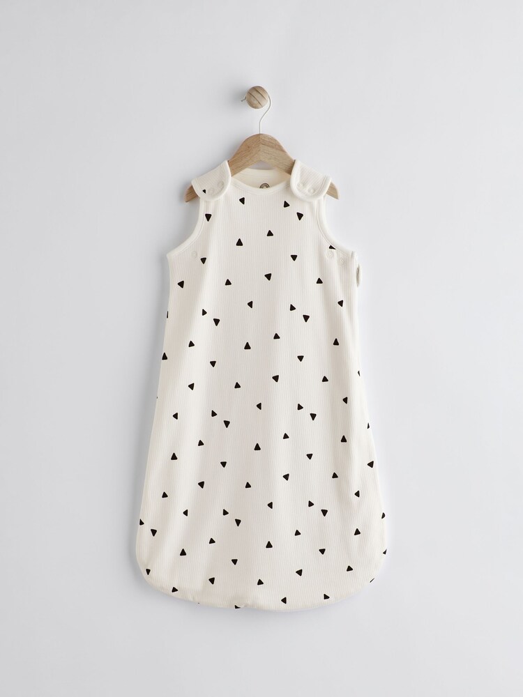 Black White Shape 1 Tog  Baby 100% Cotton Sleep Bag - Image 1 of 10