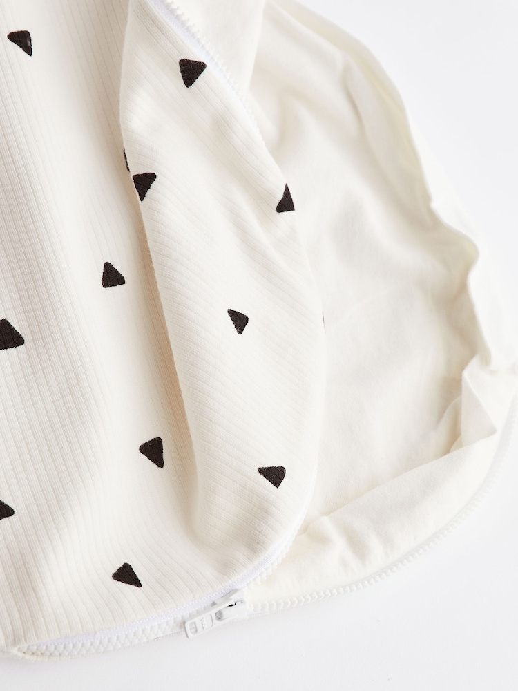 Black White Shape 1 Tog  Baby 100% Cotton Sleep Bag - Image 10 of 10