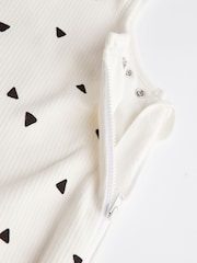 Black White Shape 1 Tog  Baby 100% Cotton Sleep Bag - Image 9 of 10