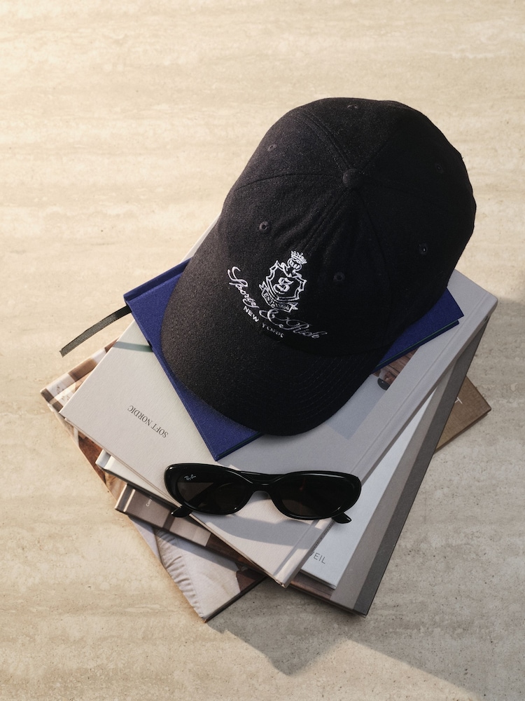 Sporty & Rich Blue Vendome Wool Hat - Image 4 of 4