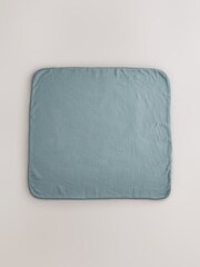Blue Pom Baby 100% Cotton Muslin Blanket - Image 4 of 5