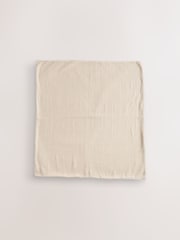 Natural Floral Baby 100% Cotton Waffle & Muslin Blanket - Image 3 of 8