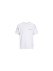 JACK & JONES White 100% Cotton Back Print Dining Theme T-Shirt - Image 2 of 2