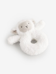 White Sheep Baby Rattle - Image 1 of 3