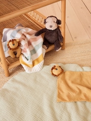 Mustard Yellow Lion Baby Comforter - Image 6 of 6