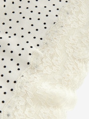 Black/Cream Print/Grey Full Brief Cotton and Lace Knickers 4 Pack - Image 5 of 5