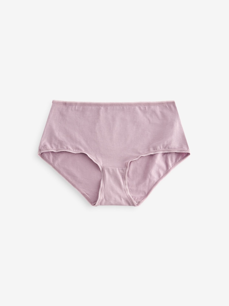 Green/Pink Midi Cotton Rich Knickers 4 Pack - Image 8 of 8