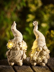 Natural Set of 2 Solar Outdoor Light Up Gonks - Image 3 of 7