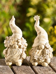 Natural Set of 2 Solar Outdoor Light Up Gonks - Image 4 of 7