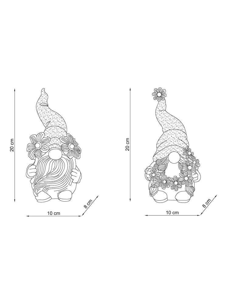 Natural Set of 2 Solar Outdoor Light Up Gonks - Image 5 of 5