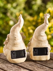 Natural Set of 2 Solar Outdoor Light Up Gonks - Image 6 of 7