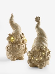 Natural Set of 2 Solar Outdoor Light Up Gonks - Image 7 of 7
