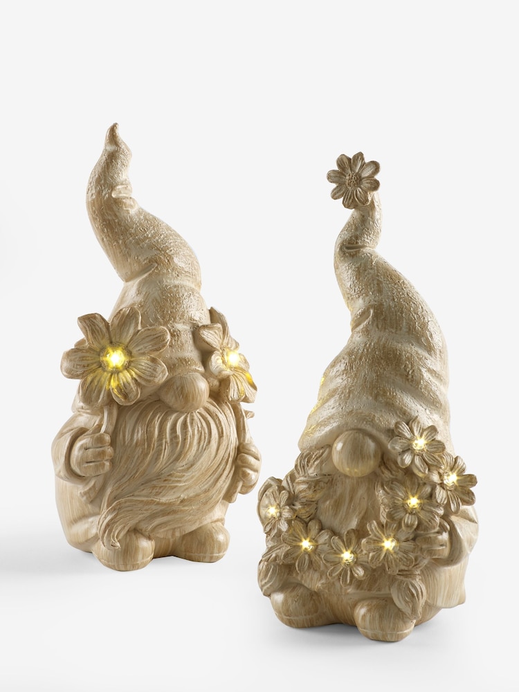 Natural Set of 2 Solar Outdoor Light Up Gonks - Image 7 of 7