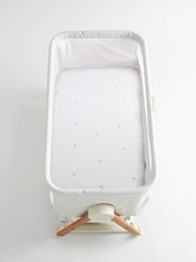 2 Pack White Floral 100% Cotton Jersey Baby Fitted Sheets - Image 3 of 7