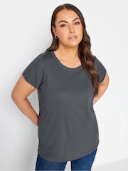 Yours Curve Green 3 Pack Core Basic T-Shirt - Image 3 of 5