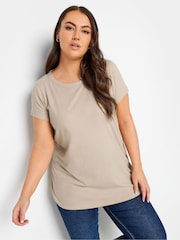 Yours Curve Green 3 Pack Core Basic T-Shirt - Image 4 of 5