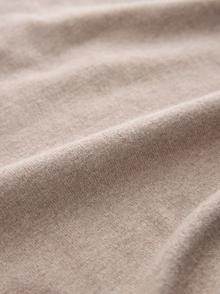 Neutral Slim Fit Knitted Long Sleeve Polo Shirt - Image 7 of 7