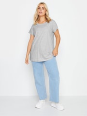 Yours Curve Pink Core Basic T-Shirt 3 Pack - Image 4 of 7