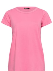 Yours Curve Pink Core Basic T-Shirt 3 Pack - Image 7 of 7
