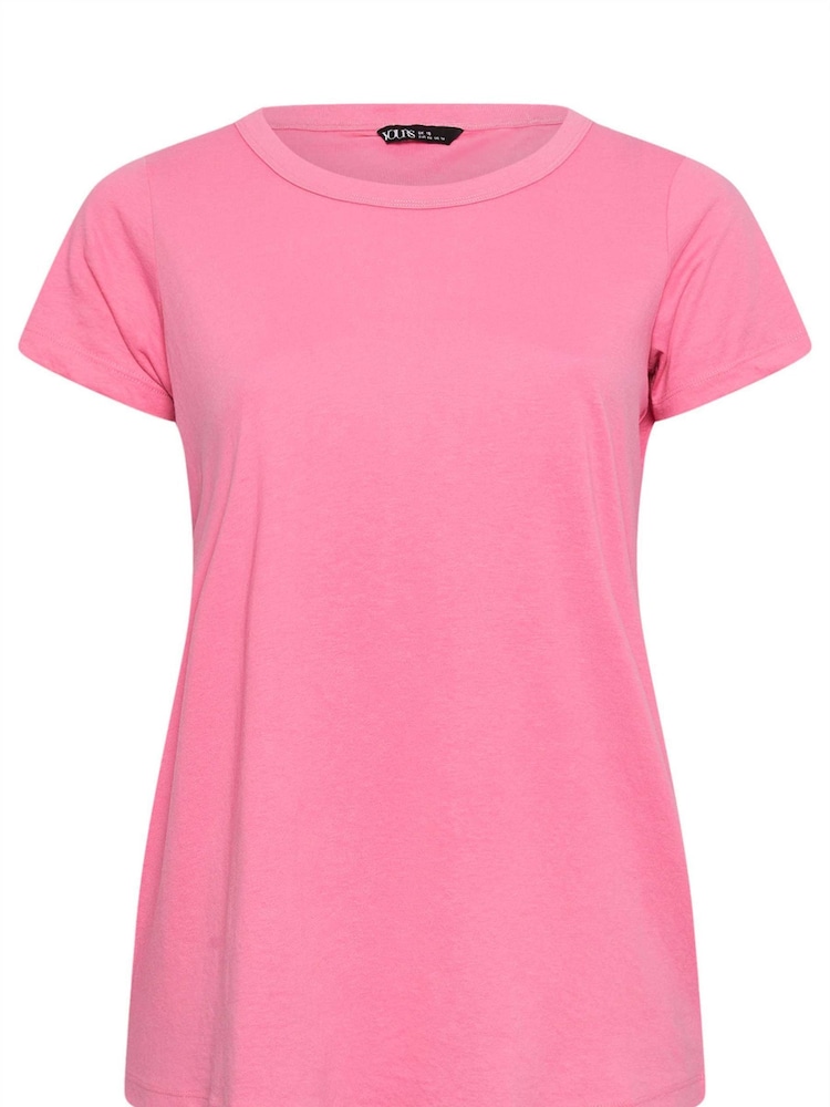 Yours Curve Pink Core Basic T-Shirt 3 Pack - Image 7 of 7