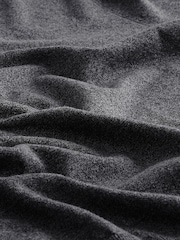 Grey Charcoal Slim Fit Knitted Long Sleeve Polo Shirt - Image 6 of 7
