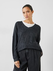 Hush Elle Superweiches Sweat-Top mit V-Ausschnitt - Bild 1 von 5