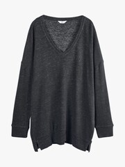 Hush Elle Superweiches Sweat-Top mit V-Ausschnitt - Bild 5 von 5