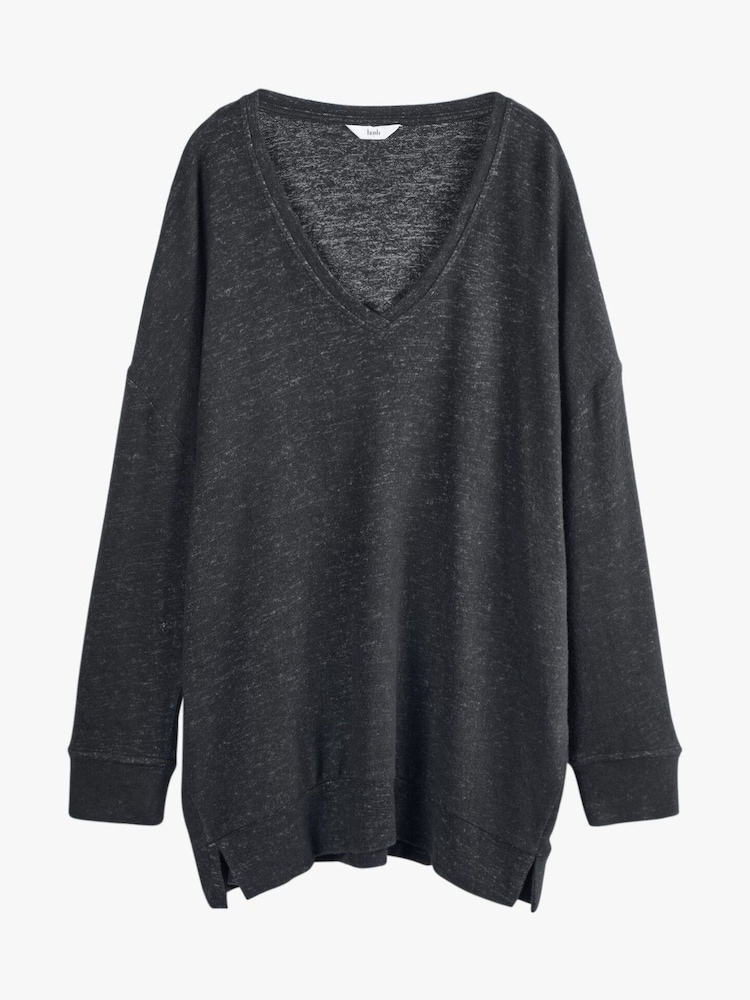 Hush Elle Superweiches Sweat-Top mit V-Ausschnitt - Bild 5 von 5