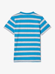 Lacoste Blue Striped 100% Cotton T-Shirt - Image 2 of 3