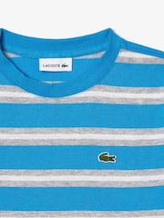 Lacoste Blue Striped 100% Cotton T-Shirt - Image 3 of 3