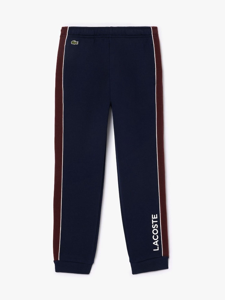Lacoste Blue Colour Block Joggers - Image 1 of 5 Lacoste Blue Colour Block Joggers - Image 1 of 5