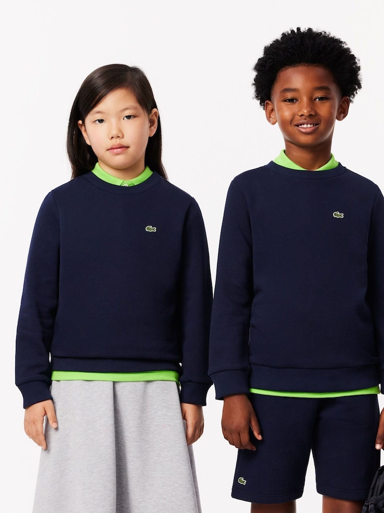Lacoste Blue Fleece Sweatshirt - Image 1 of 7 Lacoste Blue Fleece Sweatshirt - Image 1 of 7