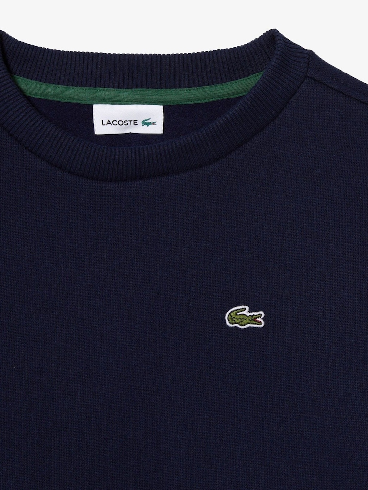 Lacoste Blue Fleece Sweatshirt - Image 7 of 7