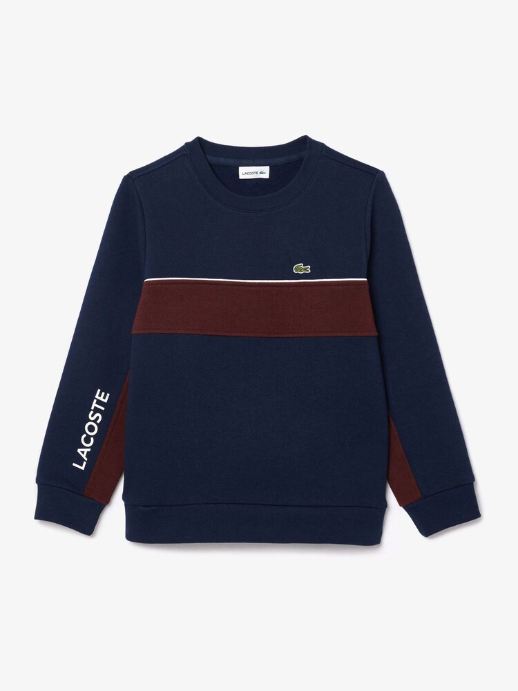 Lacoste Blue Colour Block Sweatshirt - Image 1 of 4