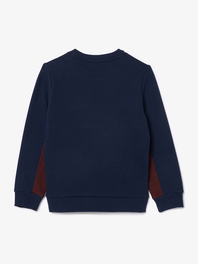 Lacoste Blue Colour Block Sweatshirt - Image 2 of 4