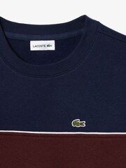Lacoste Blue Colour Block Sweatshirt - Image 4 of 4