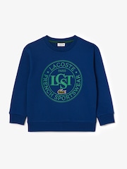 Lacoste Blue Signature Logo Sweatshirt - Image 1 of 3