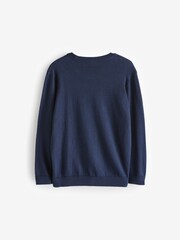 Lacoste Blue Merino Blend Jumper - Image 2 of 5