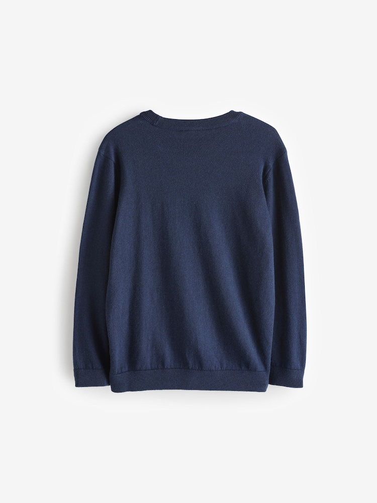 Lacoste Blue Merino Blend Jumper - Image 2 of 5
