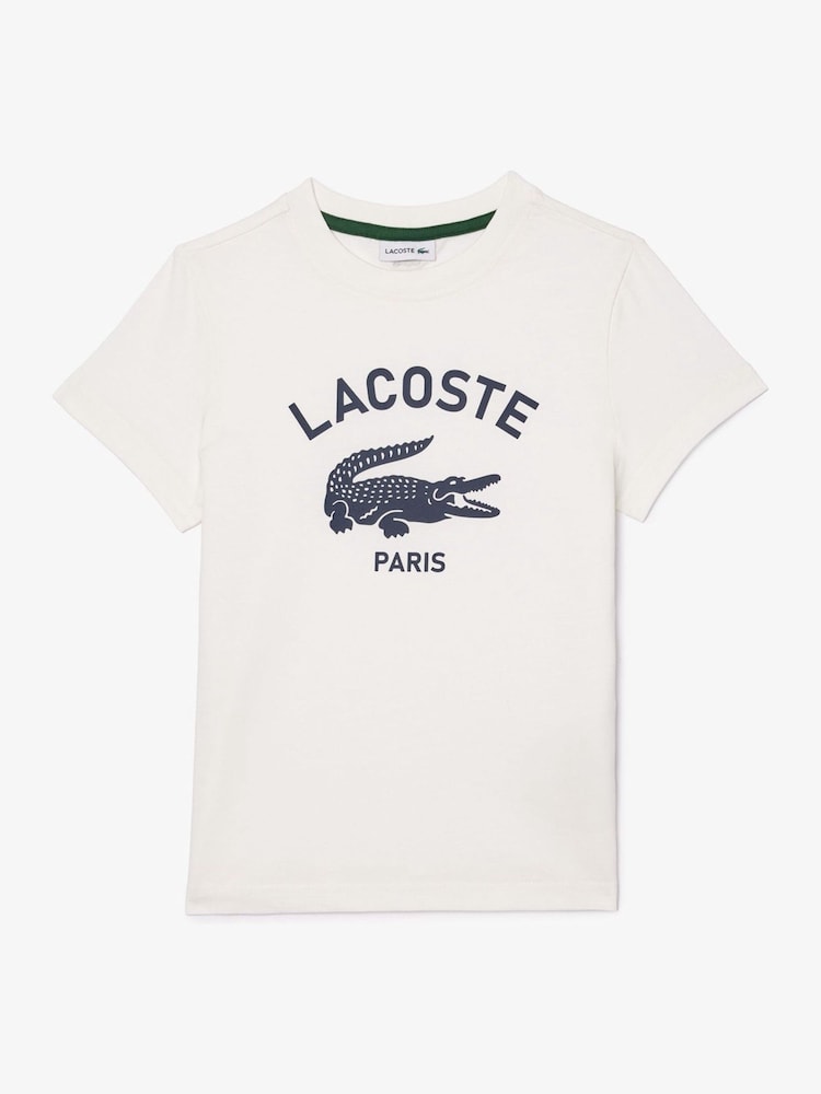 Lacoste Signature Print T-Shirt - Image 1 of 7 Lacoste Signature Print T-Shirt - Image 1 of 7